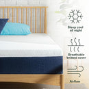 ZINUS 10 INCH KING COOLING COMFORT HYBRID MATTRESS MEDIUM FIRM 0 WHITE - Like New