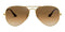 RAY BAN RAY-BAN RB3025 CLASSIC AVIATOR SUNGLASSES - GOLD/CLEAR GRADIENT BROWN - Like New