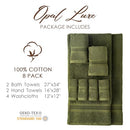 Evimpex Towels 8 Pack Luxury Towel Set 2 Bath Towels 2 Hand Towels 4 Wash Cloths - Like New