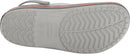 CROCS UNISEX ADULT CROCBAND CLOG - SIZE: MEN 6 WOMEN 8 - LIGHT GRAY/NAVY - Like New