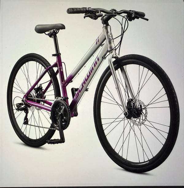 SCHWINN 28" L CIRCUIT WOMEN BIKE 21 SPEED GREY/PURPLE S8123TG - GRAY-PURPLE - Brand New