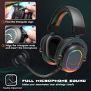 FIFINE H6 USB GAMING HEADSET WIRED 7.1 SURROUND RGB MUTE GAIN CONTROL - BLACK - Like New