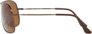 Ray-Ban Metal Aviator Sunglasses FRAME RB3267 - Polished Brown LENSES Brown - Like New