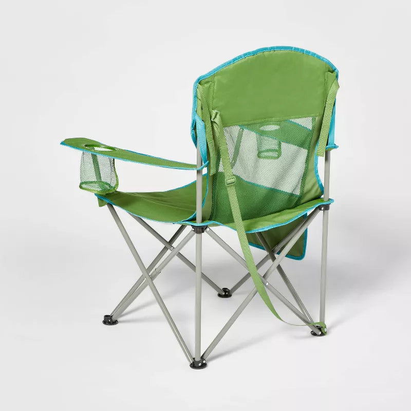EMBARK OVERSIZED OUTDOOR PORTABLE MESH CAMP CHAIR, 38.8H X 35.4W - GREEN - Like New