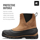 SOREL MEN'S BUXTON PULL ON WATERPROOF BOOT MEN 14 BROWN DELTA/BLACK - Like New