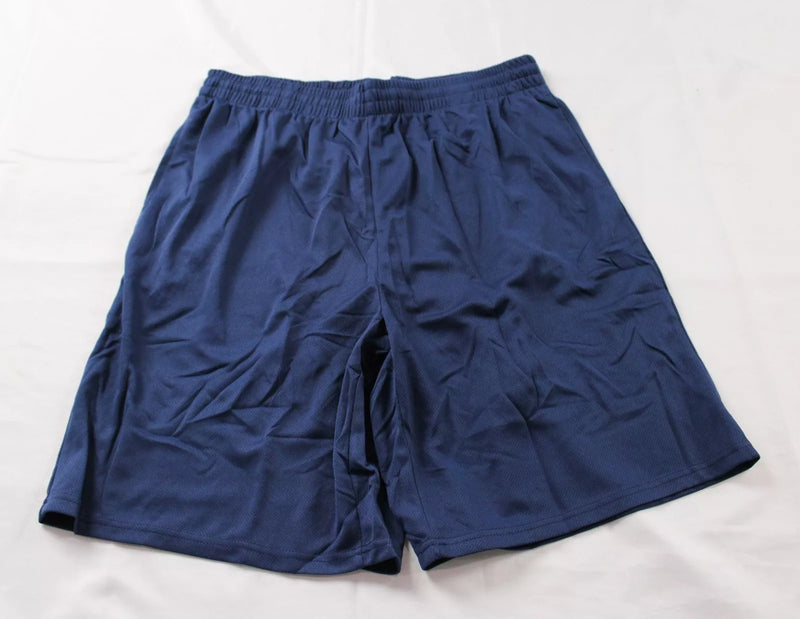 SQUARE METER MEN'S BASIC SOLID BREATHABLE ATHLETIC SHORTS - SIZE: MEN L - NAVY - Brand New
