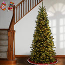 NATIONAL TREE COMPANY PRE-LIT ARTIFICIAL SLIM CHRISTMAS TREE 7.5FT - GREEN - Like New
