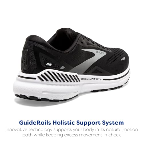 1203811B004 BROOKS WOMEN ADRENALINE GTS 23 SUPPORTIVE BLACK/WHITE/SILVER SIZE 9 - Like New