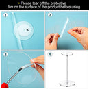 Chunful 4 Sets Acrylic Hat Stand Holder Wig Display Rack Clear Pedestal Stand - Like New