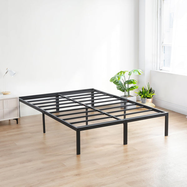 OLEESLEEP 18" HeavyDuty Steel Slat Anti-Slip Support Easy Assembly - Black - Like New