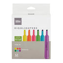 OFFICE DEPOT CHISEL-TIP HIGHLIGHTER ASSORTED FLUORESCENTS 12PK 128-853 - Brand New