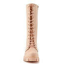 TINSTREE Women's Knee-High Boots Ladies Juniors Suede Heel Size: 8 - Beige/Tan - Like New