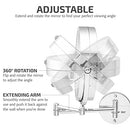 OVENTE Lighted Mirror, 9" 1x/7x, LED Lights, 360° Rotate Arm MFW85CH1X7X -Chrome - Like New