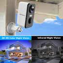 ZEEPORTE Security Camera Outdoor 1080P HD Wireless Rechargeable Battery - White Like New