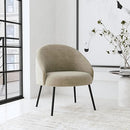 HOMEPOP HOME DECOR UPHOLSTERED MODERN ACCENT CHAIR - TAUPE VELVET - Like New