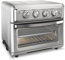 Cuisinart Air Fryer Toaster Oven Bake Grill Broil TOA-60 - Silver Like New