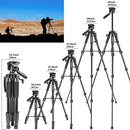 Neewer Portable 56" Aluminum Camera Tripod Swivel Pan Head - SAB234 (Black) - Like New