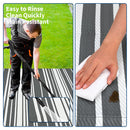 GARVEE OUTDOOR GRAY 8X10 RUG WATERPROOF FOLDABLE - GRAY - Like New