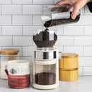 Rae Dunn Adjustable Electric Burr Coffee Grinder - CREAM - Like New