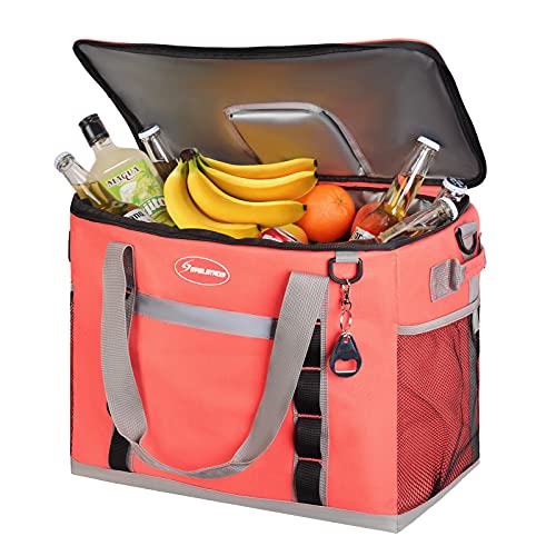 MAELSTROM COLLAPSIBLE SOFT COOLER BAG, 75 CANS BEACH COOLER - WATERMELON - Like New