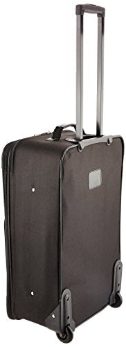 Rockland Journey Softside Upright Luggage Set,Expandable, Black/Gray, 4-Piece Like New