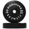 FITVIDS OLYMPIC BARBELL 2" RUBBER BUMPER PLATE STRENGTH TRAINING, 55LB - BLACK - Like New