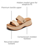 CJ6373 REEF WOMEN'S LOFTY LUX HI SLIDES - SIZE: WOMEN 9 (EU W40) - TAN RAFFIA - Like New