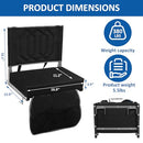 SAILARY PORTABLE FOLDING STADIUM CHAIR WITH BACK SUPPORT - BLACK - Like New