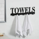 GENERIC 23.5 INCH BLACK METAL WALL MOUNTED TOWEL RACK - BLACK - Like New