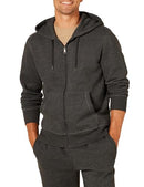 AMAZON ESSENTIALS MEN'S FULL-ZIP FLEECE HOODIE SIZE MEN S CHARCOAL HEATHER - Like New
