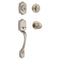 KWIKSET BELLEVIEW FRONT DOOR LOCK HANDLE DEADBOLT SET - SATIN NICKEL - Like New