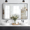 KIMREAL BATHROOM MIRROR 30X36 INCH, BLACK FRAME RECTANGLE WALL MOUNTED - BLACK - Like New