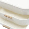 Ceraburet Makeup Organizer Storage Box Dustproof Lid Decorative - White - Like New