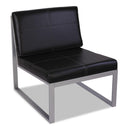 ALERA ALE ISPARA SERIES ARMLESS CUBE CHAIR BLACK/SILVER ALE-RL8319CS - Like New
