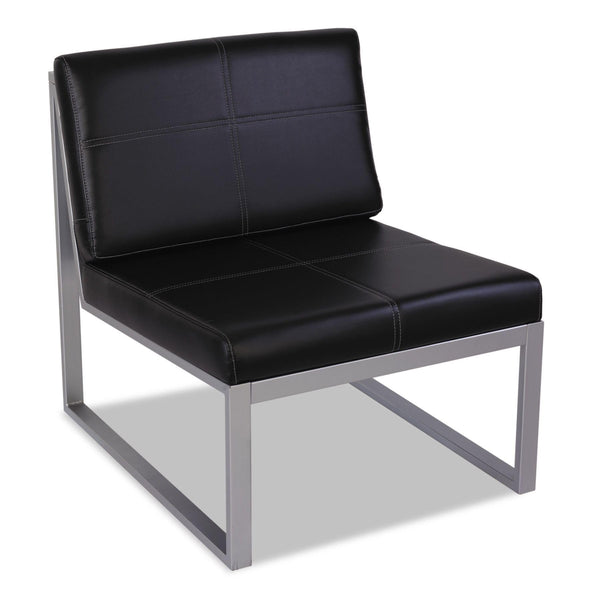 ALERA ALE ISPARA SERIES ARMLESS CUBE CHAIR BLACK/SILVER ALE-RL8319CS - Like New