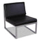 ALERA ALE ISPARA SERIES ARMLESS CUBE CHAIR BLACK/SILVER ALE-RL8319CS - Like New