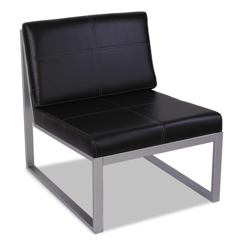 ALERA ALE ISPARA SERIES ARMLESS CUBE CHAIR BLACK/SILVER ALE-RL8319CS - Like New
