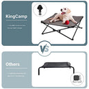 KINGCAMP ELEVATED DOG BED PORTABLE RAISED BEDS STABLE FOLDING DOG COT -BLACK - Like New