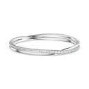 5572725 SWAROVSKI TWIST ROWS CRYSTAL BRACELET, RHODIUM & ROSE GOLD - SMALL - Like New