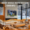 SILONN 50″SMART ELECTRIC FIREPLACE HEATER 5300 BTU HEAT OUTPUT - DEEP BLACK - Like New