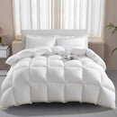 WELLOS LUXURY 100% ORGANIC COTTON ALL SEASON FEATHER DOWN FIBER 8 TABS - WHITE - Brand New
