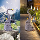 ILLUMINEW Solar Outdoor Garden Decor Elephant Statues - Gray - Like New