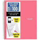 FIVE STAR 8.5"X11" 1 SUBJECT COLLEGE RULED NOTEBOOK 100 PAGES - PROM PINK - Like New