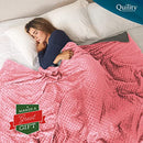 Quility Weighted Blanket for Adults 25 LB Queen Size Heavy Blanket - Pink - Brand New