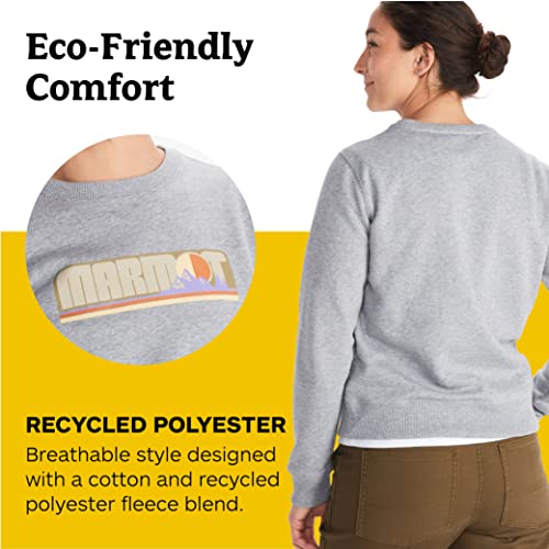 MARMOT Women's Montane Crew Sweatshirt - Screen Printed Graphic - Brand New