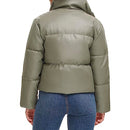 LEVI'S WOMENS LEVI'S WOMEN'S VEGAN LEATHER QUILTED SHORTY PUFFER - Sage - XL - Brand New
