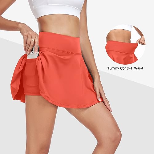 GOV Women's Flowy Tennis Golf Skirts Built in Shorts Athletic Size S Misty Red - Brand New