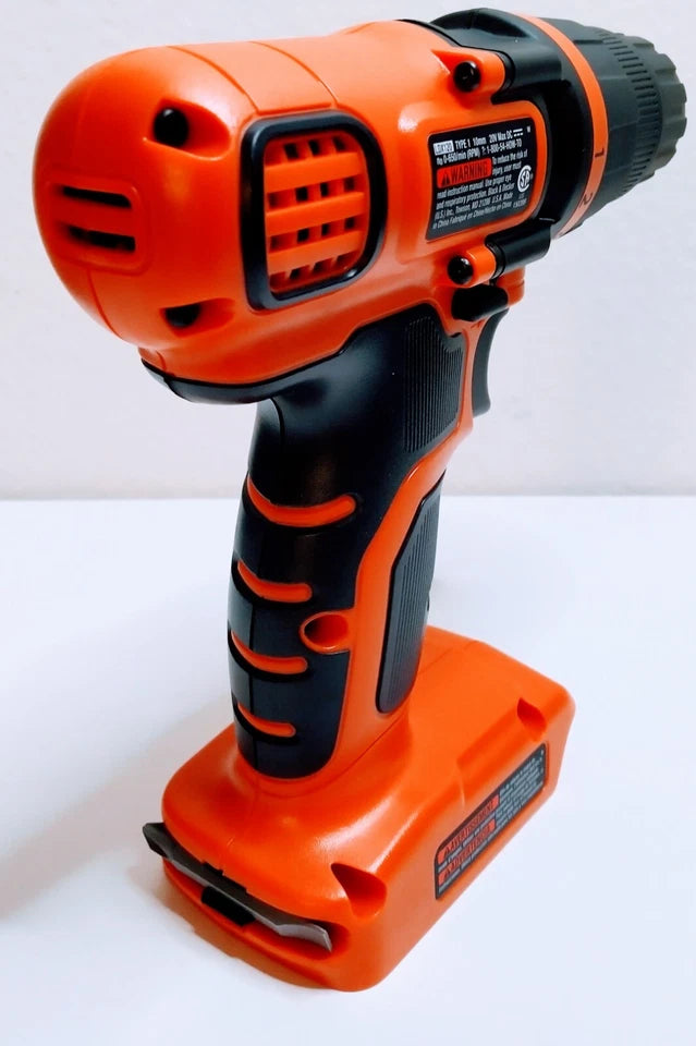 BLACK+DECKER GENUINE LDX120C 20V CORDLESS DRILL/DRIVER TOOL ONLY - ORANGE/BLACK - Like New