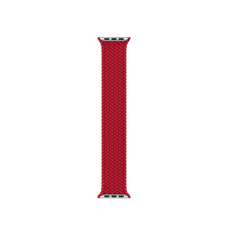 APPLE WATCH BRAIDED SOLO LOOP 40MM MY7J2AM/A - SIZE 4 - RED - Like New