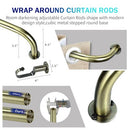Energy Saving Wrap Around Black Out Return Curtain Rod Set 1" Diameter 48"-84" - Brand New